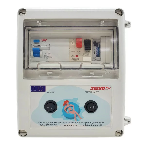  Cuadro Eléctrico Trifásico para Piscina con Contactor para Motor Swimhome Cuadros Eléctricos Piscina Sin Focos