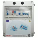 Electrical panel for swimming pool with transformer and contactor for motor suitable for chlorinator