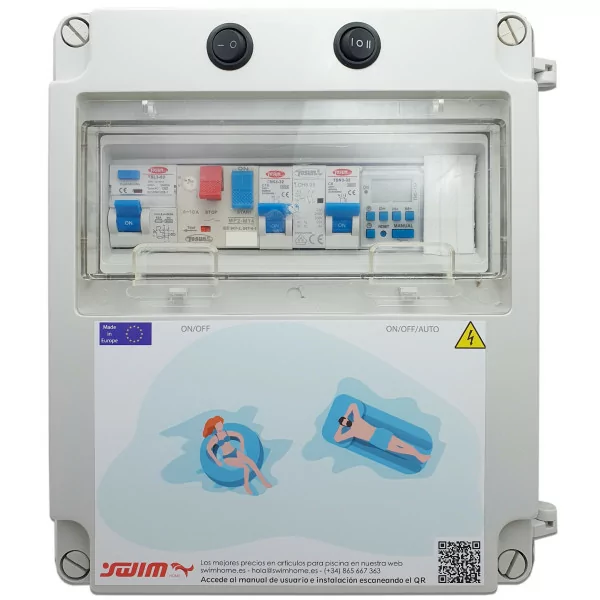 Painel eléctrico para piscina com transformador adequado para o Clorador - 1 -