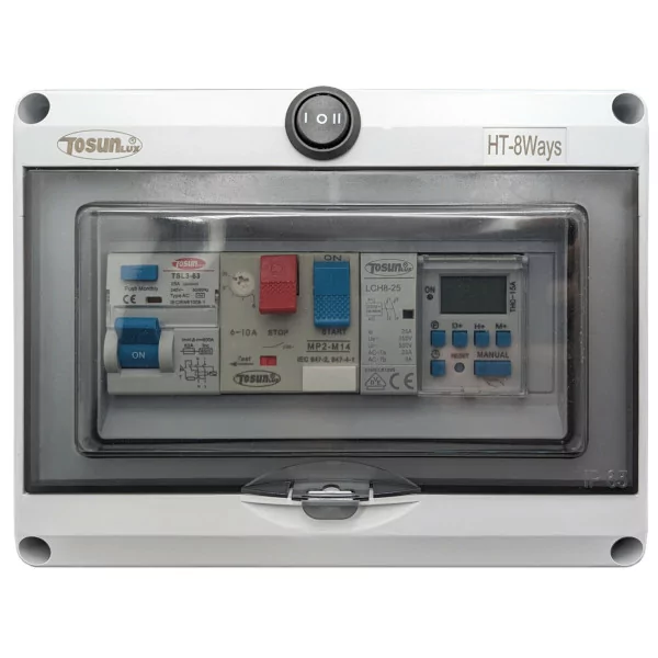 Basic electrical panel for swimming pool with Motor Contactor