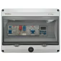 Electrical panel for swimming pool with contactor for motor suitable for chlorinator