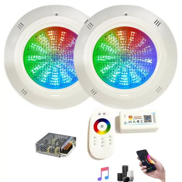 Projector LED RGB de 4 fios com controlo WiFi e transformador Gama Basic - 1