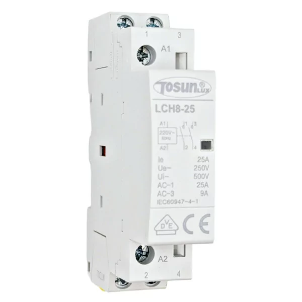  Contactor Modular NO 2P 230V AC Swimhome Control y Automatización