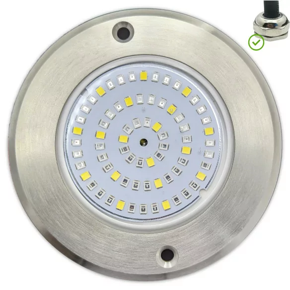RGB LED Spotlight ON/OFF Stainless Steel For Swimming Pool Ø11CM 6W