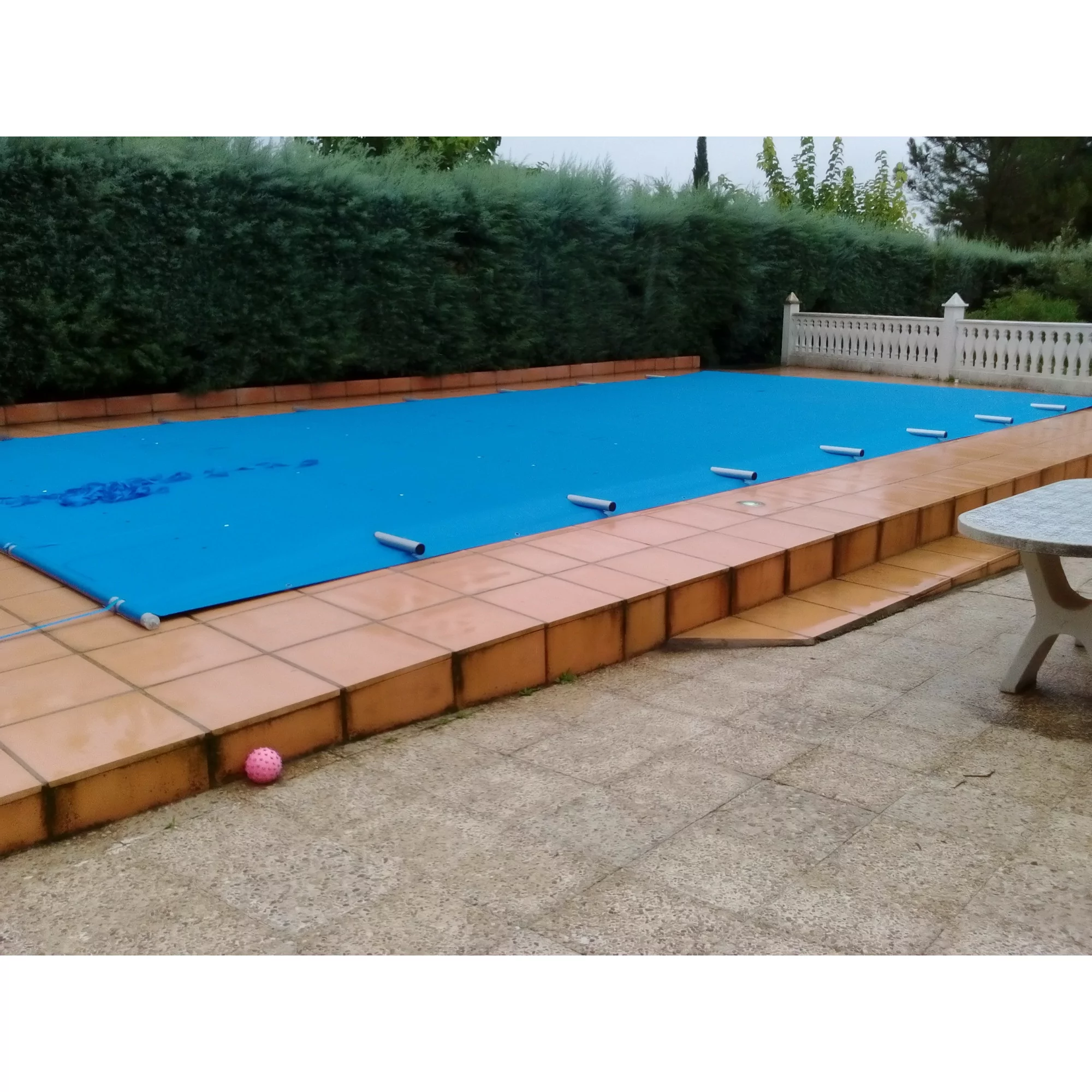 Cobertor de invierno Azul/Negra lona para piscina (6,30 x 3,30 m.)