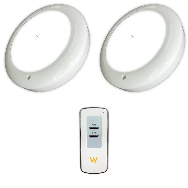  Pack 2 Focos LED Blanco 30W con Mando: 6000k 12V AC Swimhome Focos más controlador